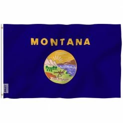 ANLEY Fly Breeze 3 ft. x 5 ft. Polyester Montana State Flag 2-Sided Flags Banners with Brass Grommets and Canvas Header