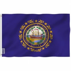 ANLEY Fly Breeze 3 ft. x 5 ft. Polyester New Hampshire State Flag 2-Sided Flags Banners with Brass Grommets and Canvas Header