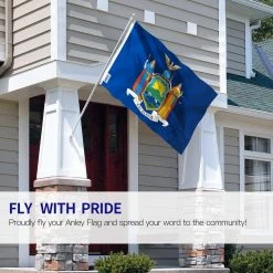 ANLEY Fly Breeze 3 ft. x 5 ft. Polyester New York State Flag 2-Sided Flags Banners with Brass Grommets and Canvas Header -US Flora Bunda Sales 2022 anley house flags a flag statenewyork c3 1000