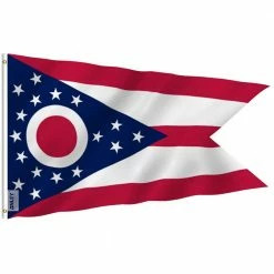ANLEY Fly Breeze 3 ft. x 5 ft. Polyester Ohio State Flag 2-Sided Flags Banner with Brass Grommets and Canvas Header