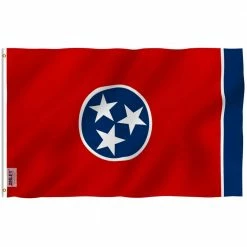 ANLEY Fly Breeze 3 ft. x 5 ft. Polyester Tennessee State Flag 2-Sided Flag Banner with Brass Grommets and Canvas Header