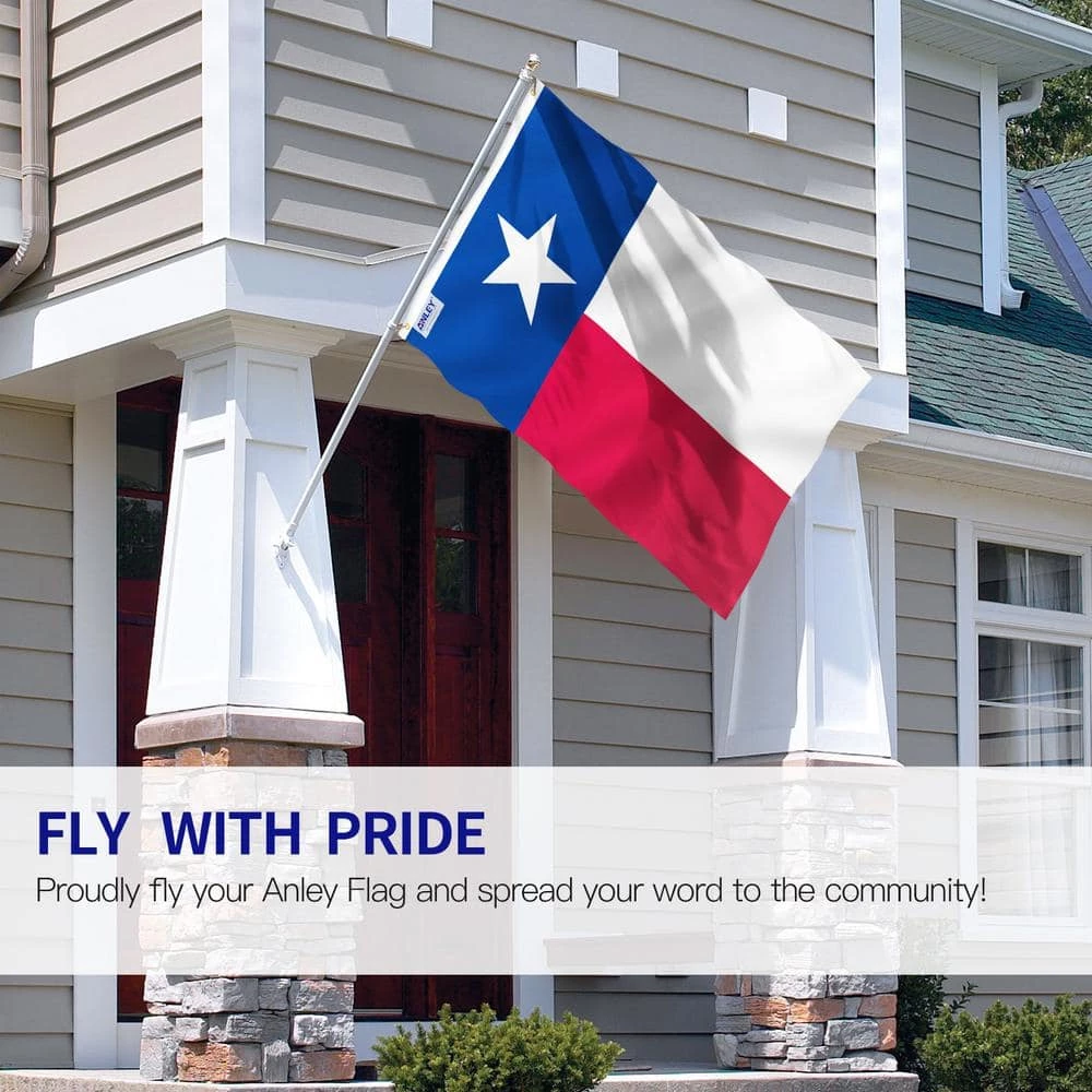 ANLEY Fly Breeze 4 ft. x 6 ft. Polyester State Texas Flag 2-Sided Flags Banner with Brass Grommets and Canvas H 4 ANLEY Fly Breeze 4 ft. x 6 ft. Polyester State Texas Flag 2-Sided Flags Banner with Brass Grommets and Canvas H - Image 2