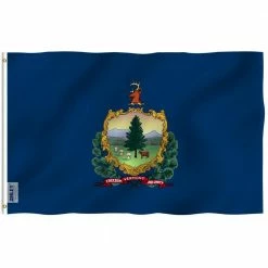ANLEY Fly Breeze 3 ft. x 5 ft. Polyester Vermont State Flag 2-Sided Flags Banners with Brass Grommets and Canvas Header