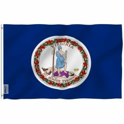 ANLEY Fly Breeze 3 ft. x 5 ft. Polyester Virginia State Flag 2-Sided Flags Banners with Brass Grommets and Canvas Header