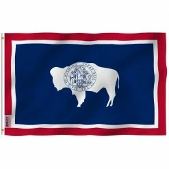ANLEY Fly Breeze 3 ft. x 5 ft. Polyester Wyoming State Flag 2-Sided Flags Banners with Brass Grommets and Canvas Header