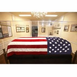 ANLEY 60 in. x 114 in. Heavy-Duty Cotton Memorial American US Flag for Veteran, Embroidered Stars Sewn Stripes Burial Casket -US Flora Bunda Sales 2022 anley house flags a flag us burial 1f 1000