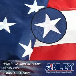 ANLEY 1 ft. x 1.5 ft. American US Flag Heavy-Duty Nylon - Embroidered Stars and Sewn Stripes - USA Banner Flags -US Flora Bunda Sales 2022 anley house flags a flag us sewn 1x1 5 44 1000