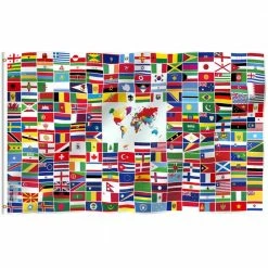 ANLEY Fly Breeze 3 ft. x 5 ft. Polyester Global World Flag 216 International Country Flags