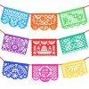 ANLEY 12 in. x 17 in. Mexicano Fiesta Papel Picado - Mexican Festival Party Decorations Paper Banner (9-Pieces) -US Flora Bunda Sales 2022 anley house flags np papel picado 9pc 64 1000
