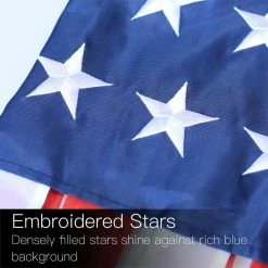 ANLEY 60 in. American US Flag Windsock Stars and Stripes USA Patriotic Decorations Embroidered Stars and Fade Resistant 5 ft. -US Flora Bunda Sales 2022 anley wind spinners a flag windsock us 5ft 4f 1000