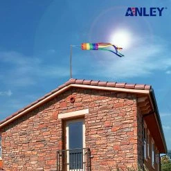 ANLEY 40 in. Rainbow Column Windsock Flag - Parade Garden Decorative Flag -US Flora Bunda Sales 2022 anley wind spinners a windsock rainbow 40in fa 1000