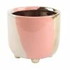 Flora Bunda 4.8 in. 3-Tone Blush Ceramic Footed Planter -US Flora Bunda Sales 2022 blush flora bunda plant pots ct556e blush 64 1000