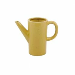 US Flora Bunda Sales 2022 12 Flora Bunda 8.75 in. Ceramic Watering Can, Speckle Mustard