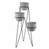 Flora Bunda 36 in. H 7 in. Gray Concrete 3-Tier Lava Cement Plant Pot Sets