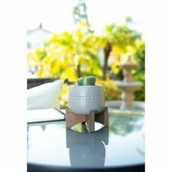 Flora Bunda 3.5 in. Matte Light Gray Mayan Ceramic on Stand Mid-Century Planter -US Flora Bunda Sales 2022 light gray flora bunda plant pots ct696e ltgy 44 1000