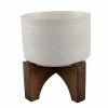 Flora Bunda 7 in. Matte White Mountain Ceramic Pot on Wood Stand Mid-Century Planter 1 Flora Bunda 7 in. Matte White Mountain Ceramic Pot on Wood Stand Mid-Century Planter -US Flora Bunda Sales 2022 matte white flora bunda plant pots ct871e mtwh 64 1000