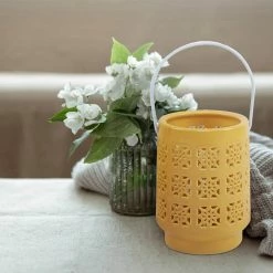 US Flora Bunda Sales 2022 26 Flora Bunda 6.25 in. LED Pieced Star Ceramic Lantern